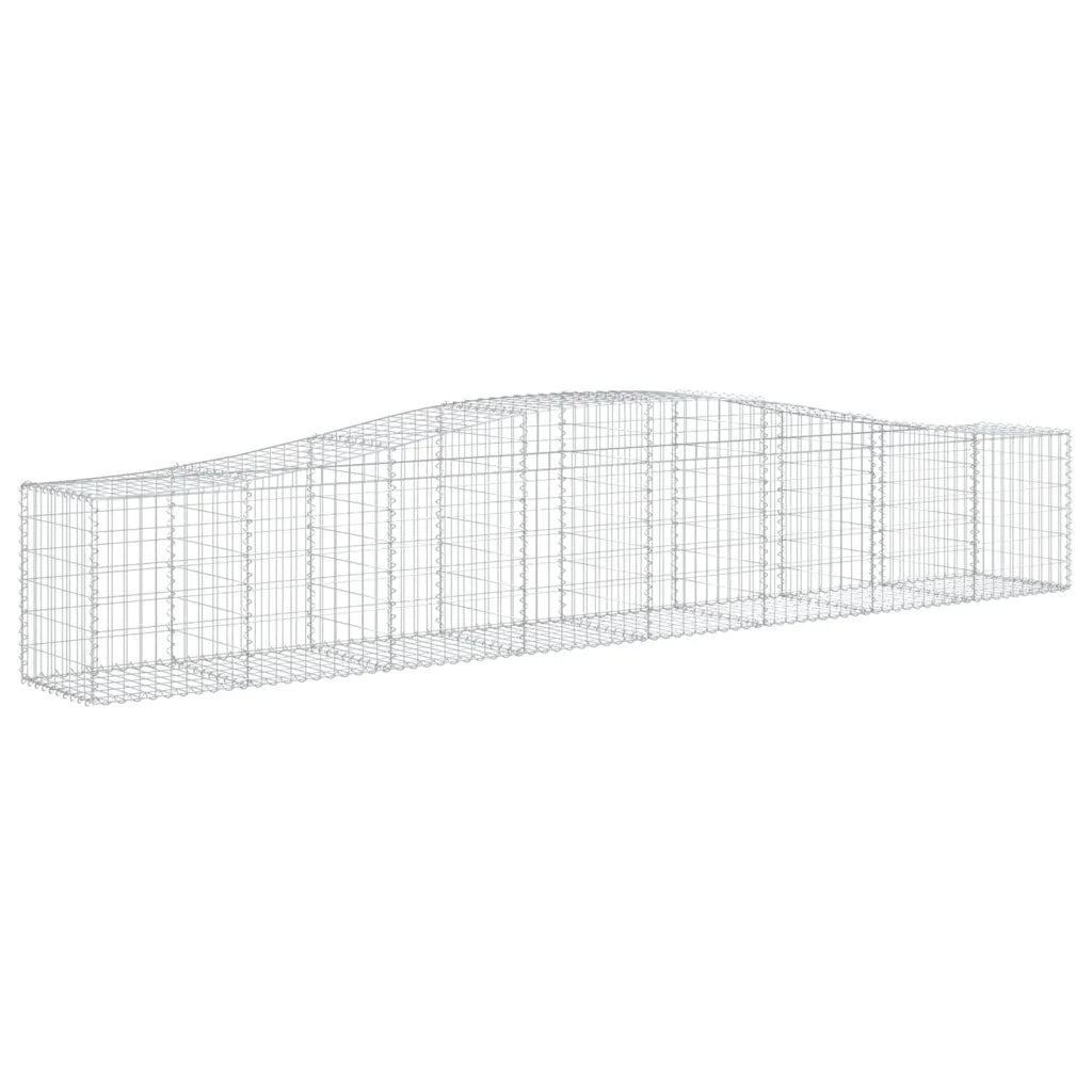 Cesti Gabbioni ad Arco 5 pz 400x50x60/80 cm Ferro Zincato 3145933