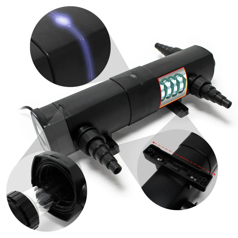 Chiarificatore sterilizzatore con lampada UVC da 24 watt per stagni e piscine filtro 16_0001526