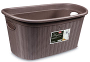 Stefanplast CESTA PORTABIANCHERIA ELEGANCE Lt. 35 - cm. 58x38x28 h col. Tortora
