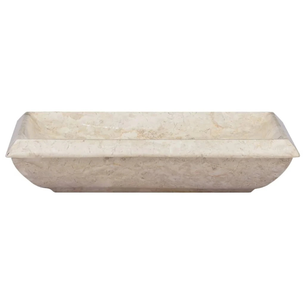 Lavandino da bagno lavabo da appoggio lavabo da WC lavabo da bagno lavandino da bagno lavandino da interno 50 x 35 cm marmo crema 02_0002806