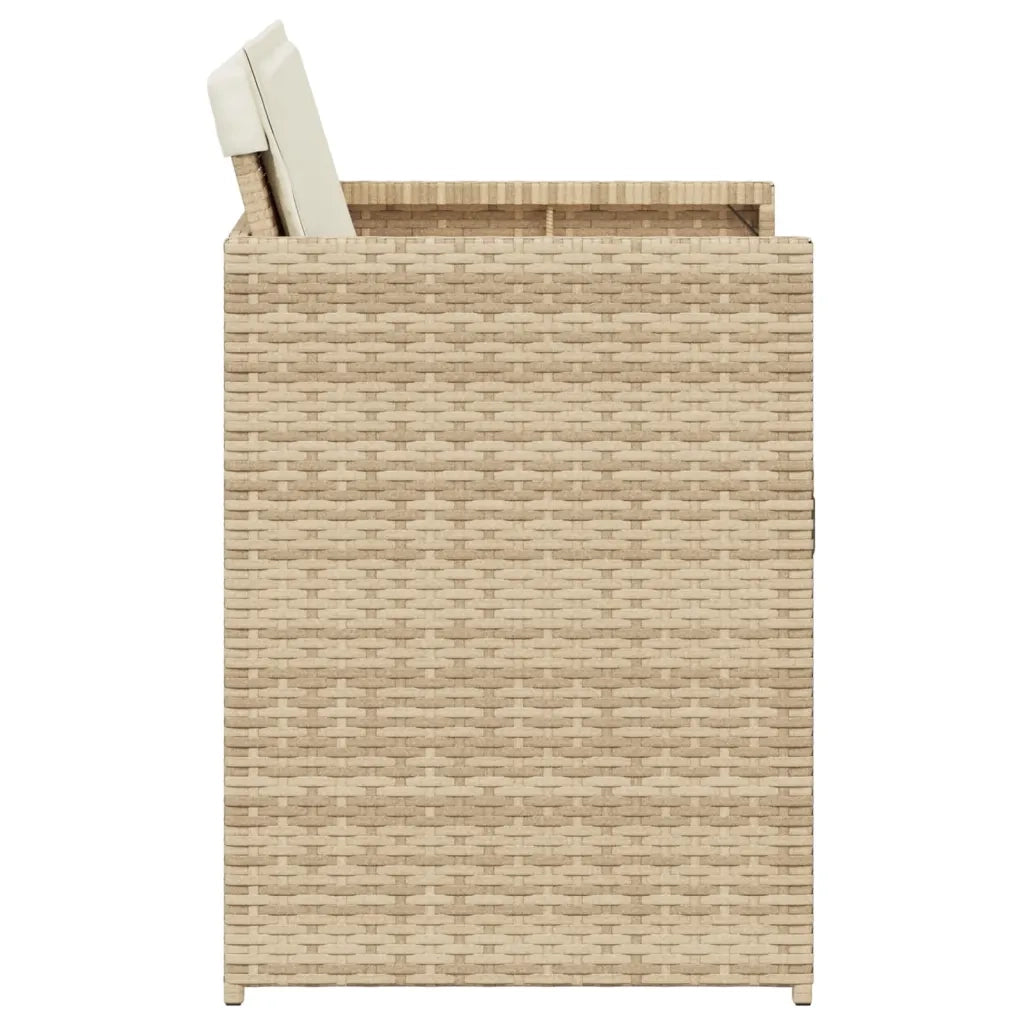 Sedie da Giardino con Cuscini 4 pz | Sedie da Esterno Beige in Polyrattan