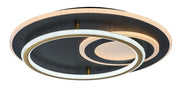 Plafoniera LED Brantiel 3 luci nera oro Ø50 cm Rabalux