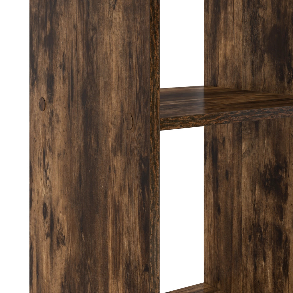 Scrivania per Computer in Rovere Affumicato Legno Ingegnerizzato