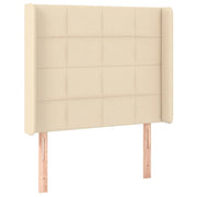 Testiera | Testata ad Orecchio Crema 103x16x118/128 cm in Tessuto