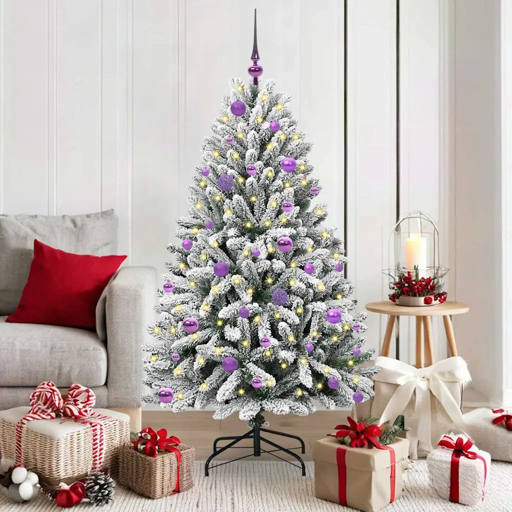 Albero di Natale | Decorazioni natalizie artificiale con 150 LED Verde e Bianco 150 cm