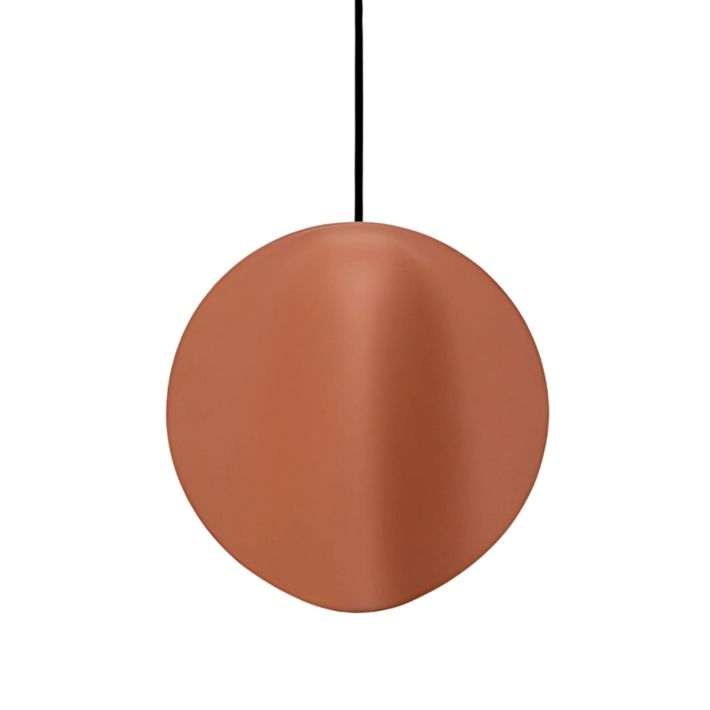 Sirio Lampada a sospensione a LED, design moderno in ceramica Terracotta, modulo luminoso 8W 3000K, diametro 24 cm, adatta per interni IP40