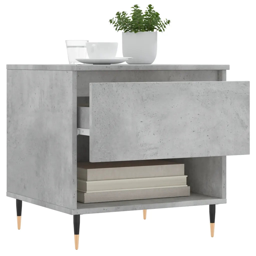 Tavolino da Salotto Grigio Cemento 50x46x50cm Legno Multistrato 830900