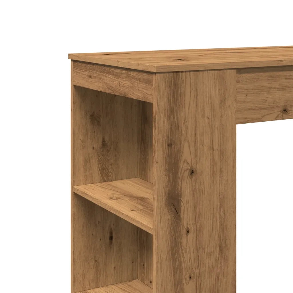 Tavolo Bar con Rastrelliera Rovere 95x47x103,5 cm Multistrato 854390