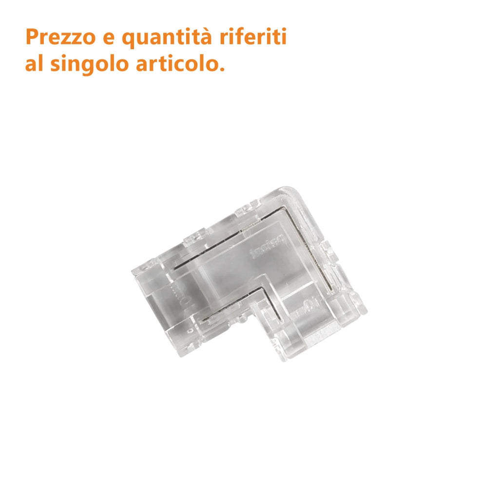 Alcapower Connettore Angolare 90° per Strisce LED COB 12-24V, Giunzione a 2 PIN per PCB 10mm, Installazione Rapida e Affidabile per Illuminazione