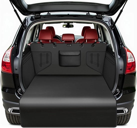 Protezione del bagagliaio per cani Universale protezione del bagagliaio per cani acqua resistente e duratura con protezione laterale, facile da pulire per auto, SUV e furgoni, 185 * 105 * 38 cm - Nero