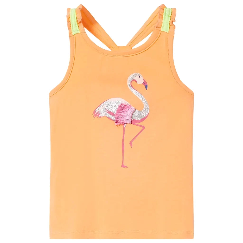 Canotta da Bambina Arancione Brillante 128cod mxl 85780