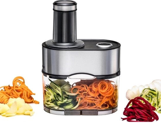 Spiralizzatore in Acciaio con Mandolina e Taglieri per Cucina in Acciaio Inox Zilver