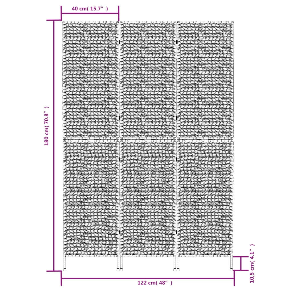 Divisorio Ambienti 3Pannelli Marrone 122x180cm Giacinto d'Acqua 355192