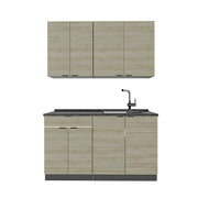 Cucina completa Fame-Line Pannello in quercia/Antracite 140 cm, PL Antracite Vicco
