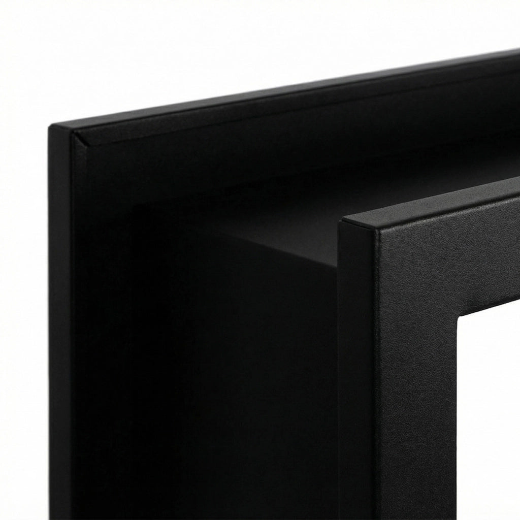 Massenzio - Camino a Bioetanolo da Incasso Bifacciale 90x55x30 cm con Bruciatore 2,3 Litri  Nero