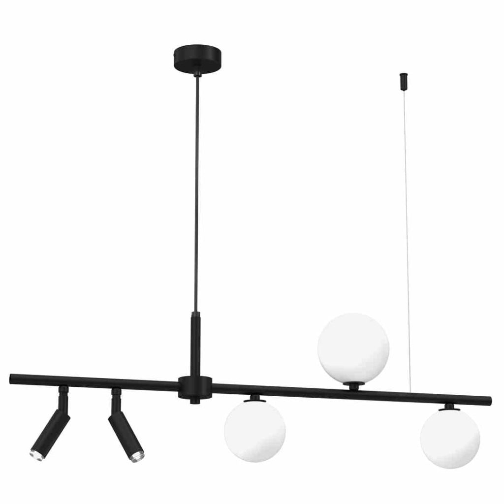 Lampadario sospeso Milagro Sirio 5 luci G9 nero/bianco