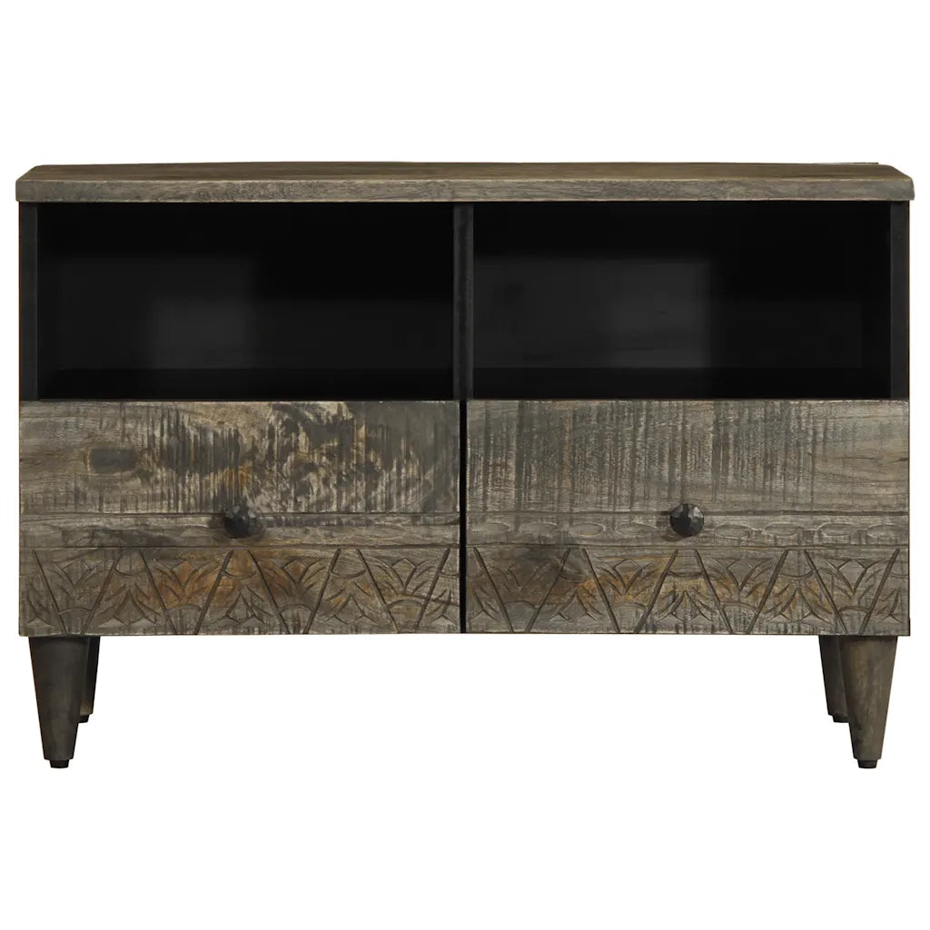 Mobile Porta TV Grigio Chiaro 70x33,5x46 cm in Legno Mango 4017793