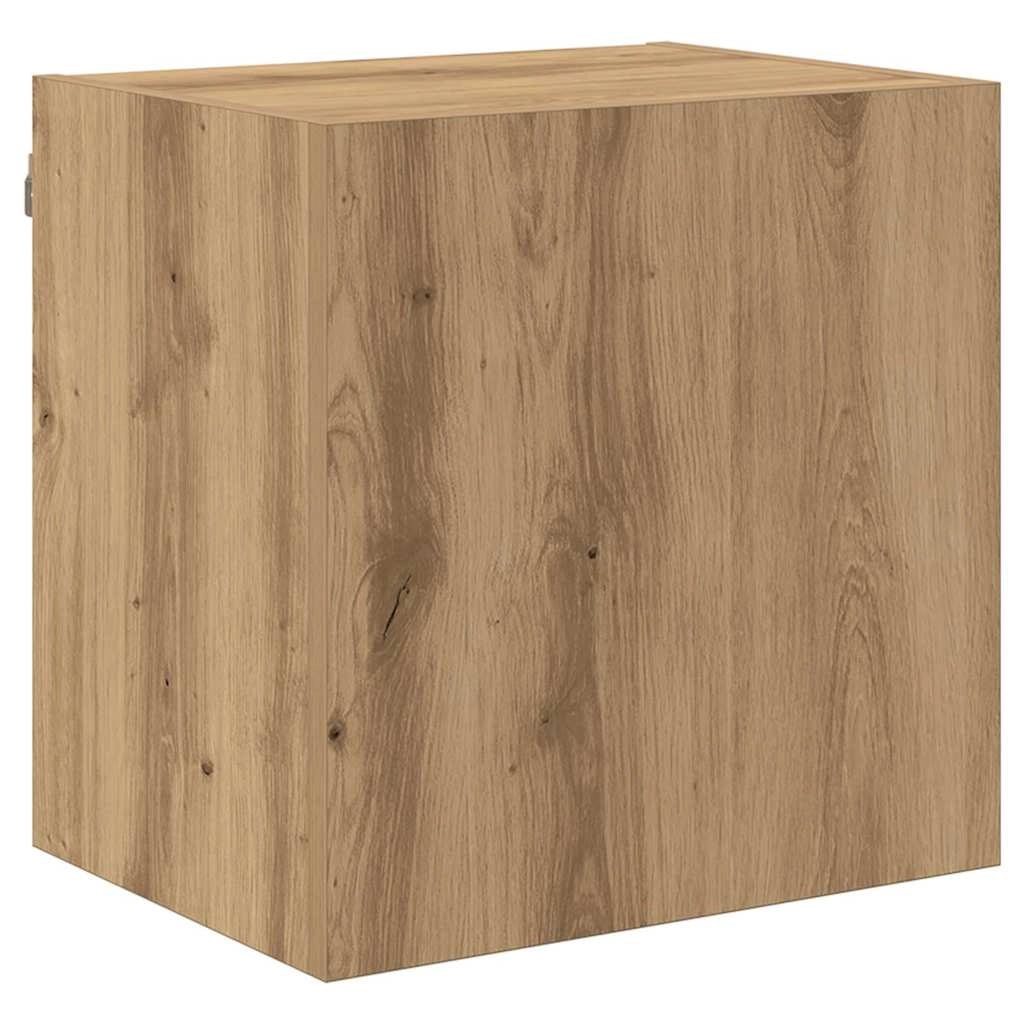 Mobile TV moderno e minimalista da parete 40,5 x 30 x 102 cm con 4 ante elegante contenitore in finitura rovere ingegnerizzato 02_0056074