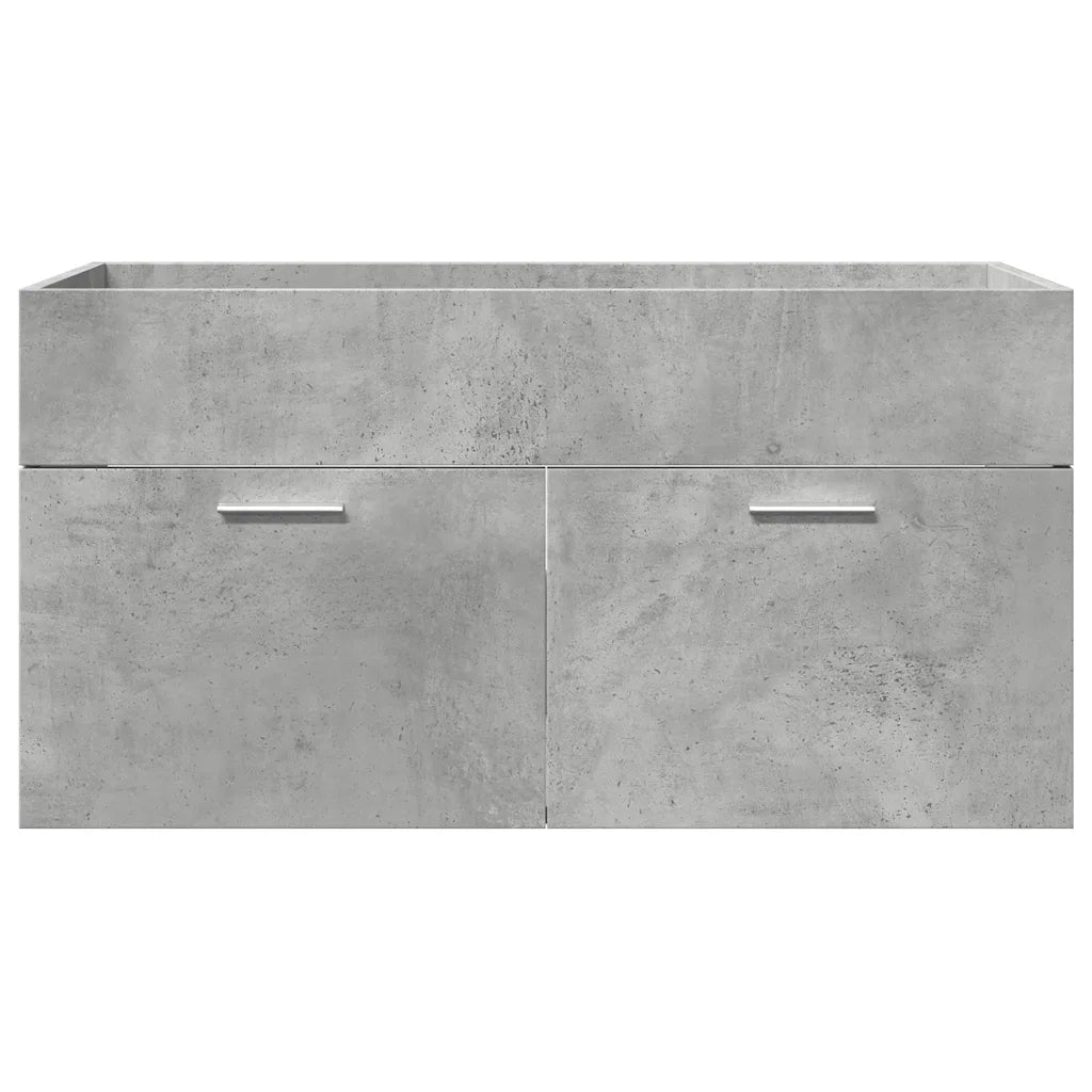 vidaXL Set Mobili da Bagno 4 pz Grigio Cemento in Legno Multistrato