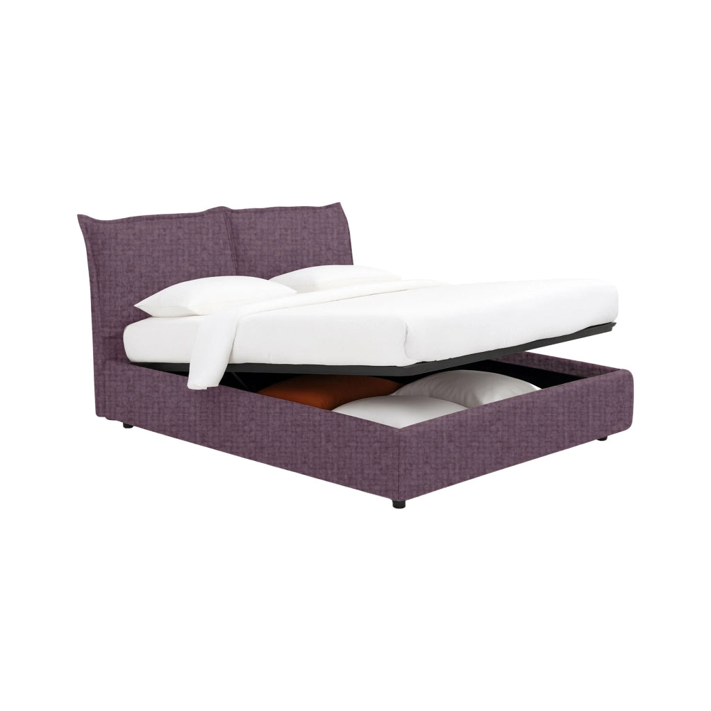 Malton, Letto Piazza e Mezza Sfoderabile Made in Italy, Viola Lilla
