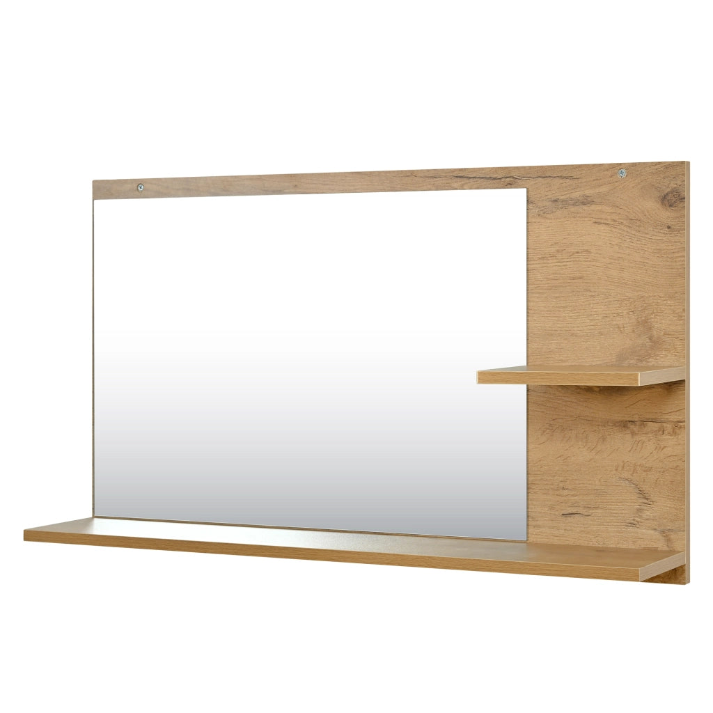 Mobili da ingresso con specchio, scarpiera a 3 vani e appendiabiti a 4 ganci, per corridoio, bianco, 105 × 25 × 151.5 cm