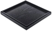 Piattaforma di Servizio in Legno - Antiscivolo - Nero - Carrello per Cibo - Adatto per Casa e Ristorante - 30x30x2cm