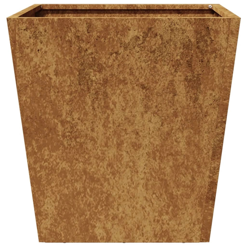 Fioriera rialzata per piante fiori terrazza giardino 40 x 40 x 40 cm acciaio Corten marrone 02_0037543