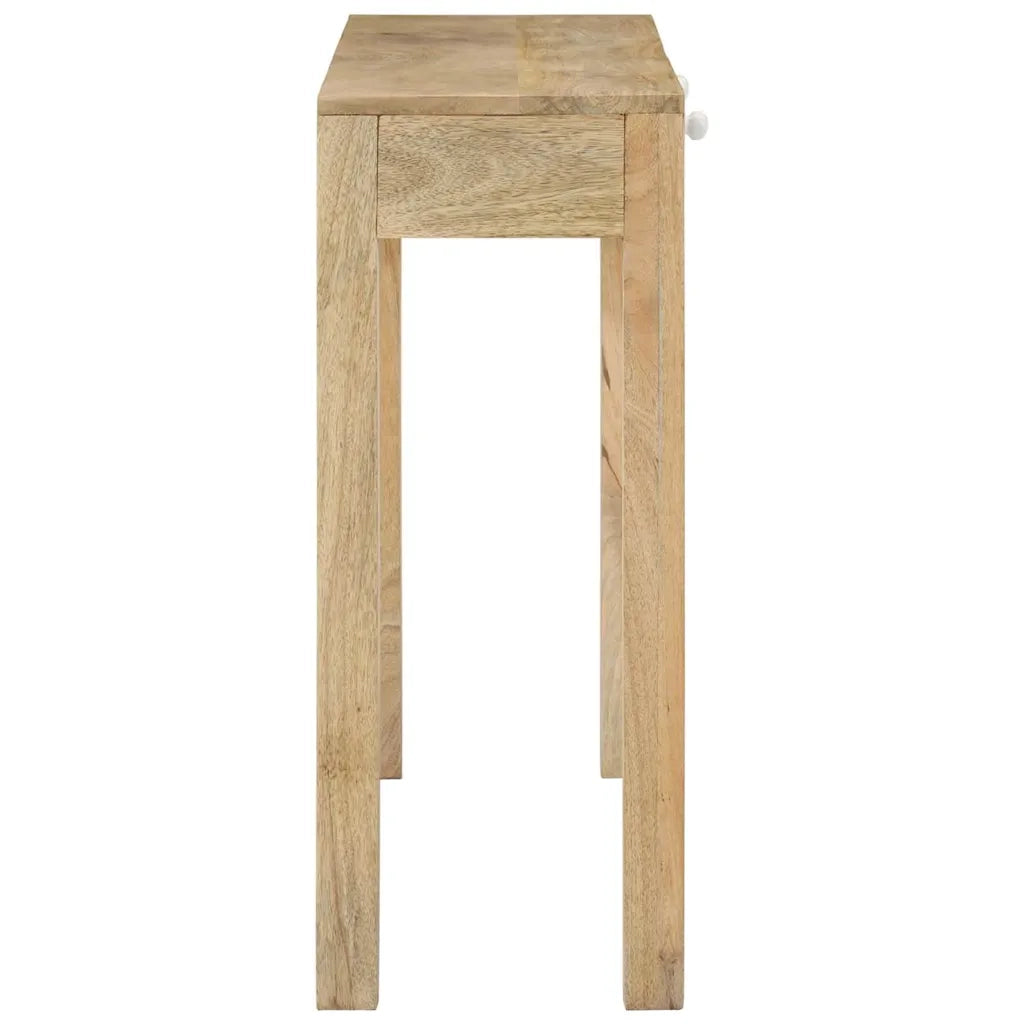 Tavolo Consolle 110x30x75 cm Legno Massello Sbiancato di Mango 351617