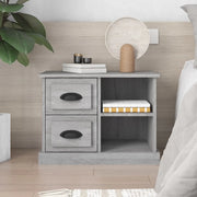 Comodino-Tavolino da notte Grigio Sonoma 60x35,5x45 cm