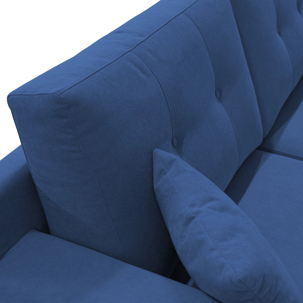 Danish Divano moderno in tessuto morbido impermeabile T02 166 cm blu