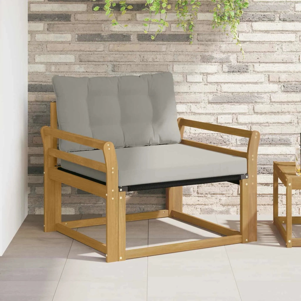 Set di divani da esterno-Sofa da giardino Legno di Acacia Massello e Textilene 291744