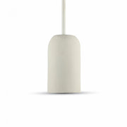 Trade Shop - Lampadario Portalampada Pendente Lampada A Sospensione Colore Bianco Vt-7668 -