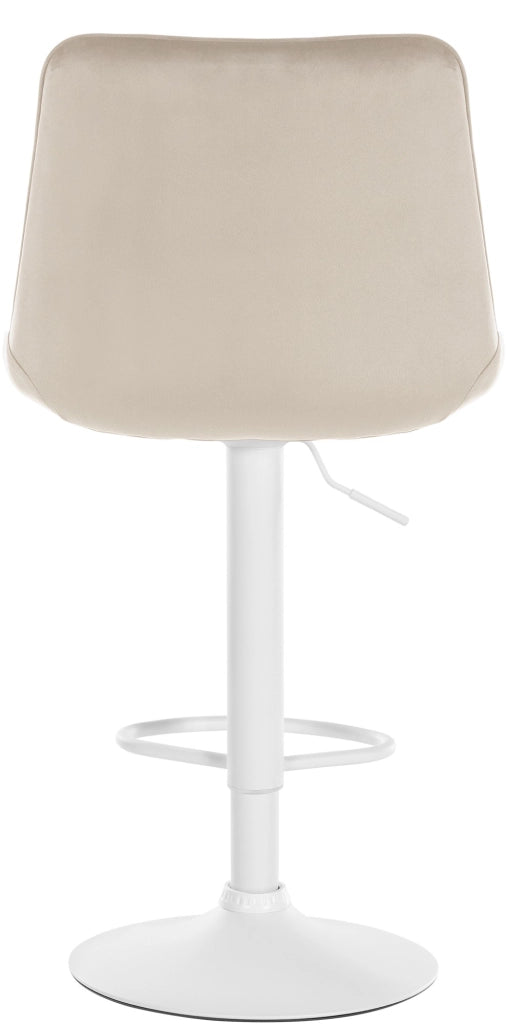 Sgabello Toni Velvet crema,bianco