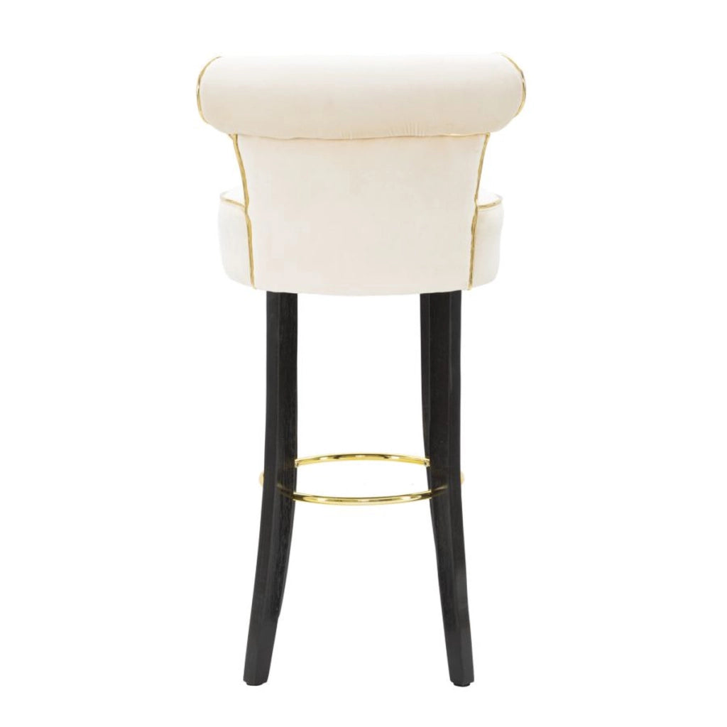Sgabello Alto VKH440, Beige, Metallo, 46x48x96 cm