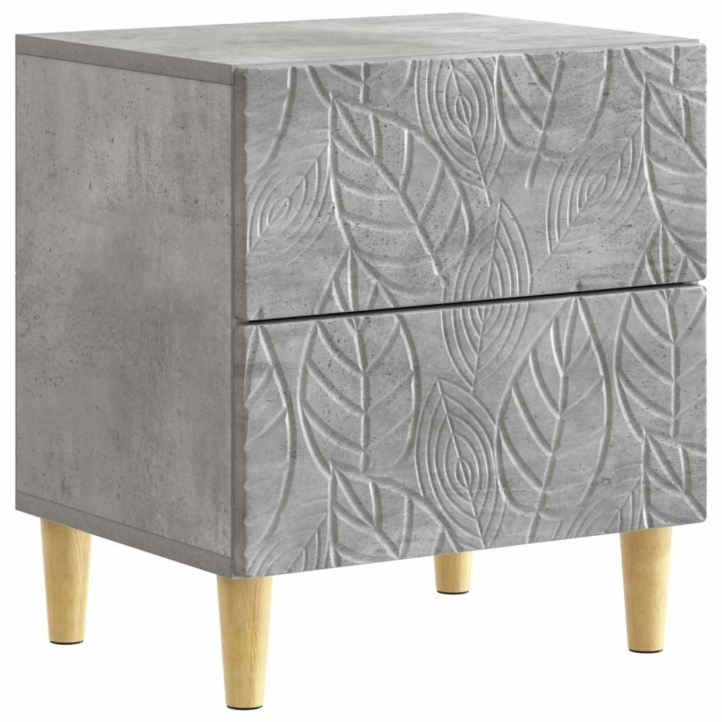 Comodino Grigio Cemento 43 x 34,5 x 48 cm Legno ingegnerizzato 894991