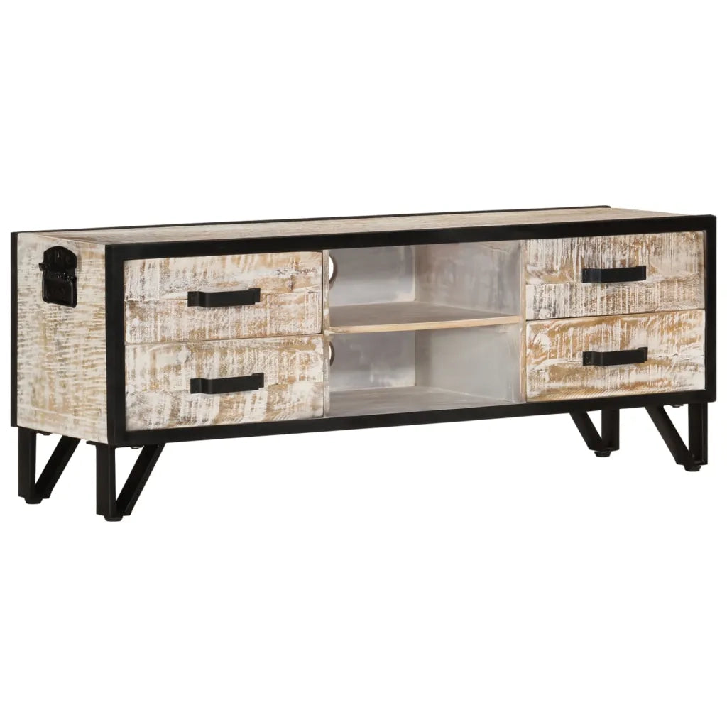 Mobile Porta TV 110x30x41 cm in Legno Massello di Acacia cod mxl 16838
