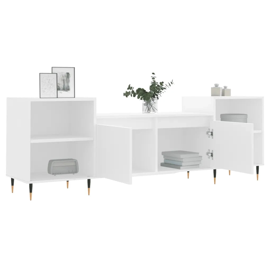 Mobile Porta TV Bianco 160x35x55 cm in Legno Multistrato 831332
