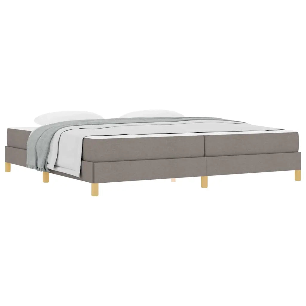 vidaXL Letto a molle Tortora e Marrone 200 x 200 cm