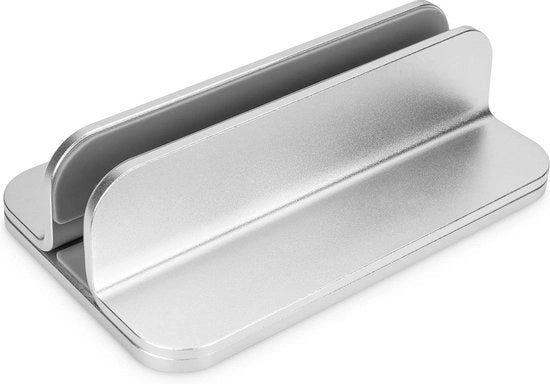 Reggipenna Verticale per Notebook con Regolazione di 77-40 mm, Pads Anti-Slittamento in Silicone, Struttura in Alluminio Tattile, Capacità di Carico 10kg, Finestra in Acciaio Inox