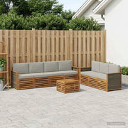 Set divani con cuscino 8 pcs Legno di Acacia Massello