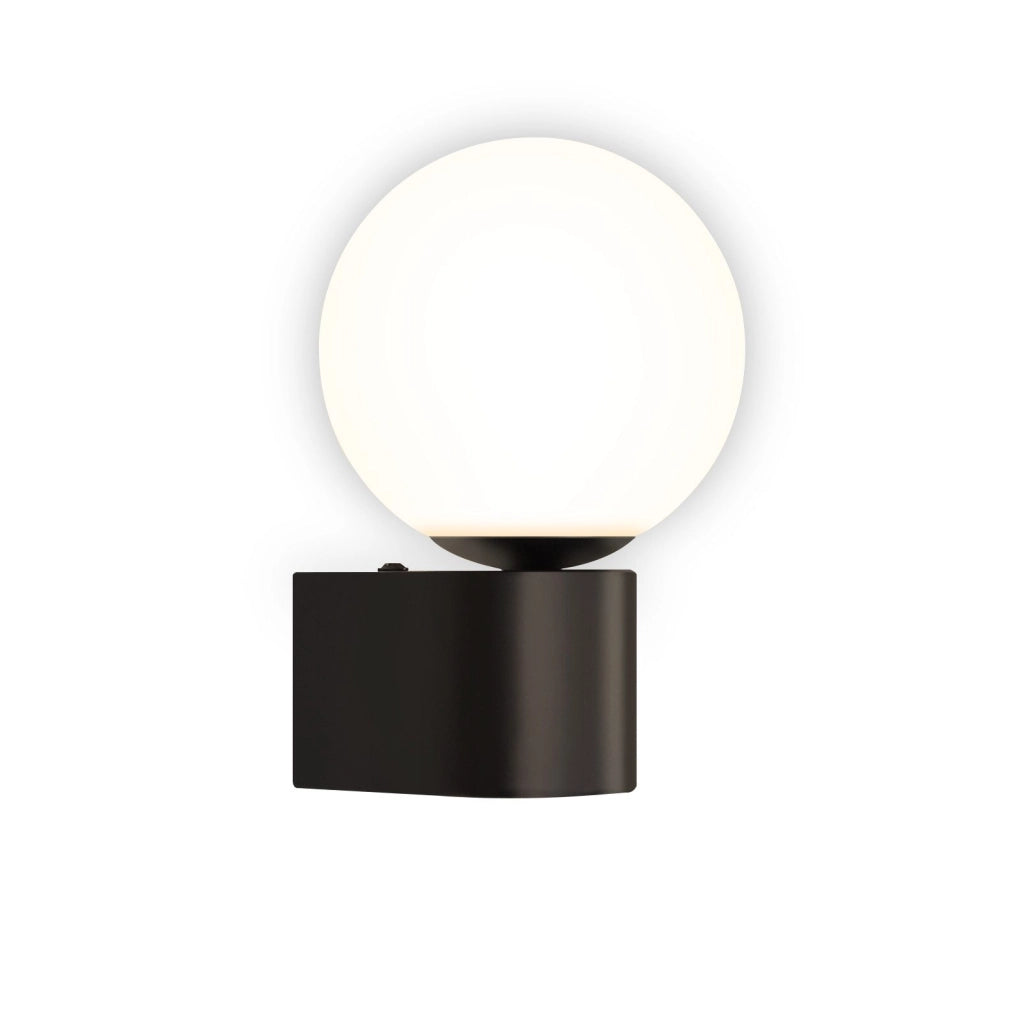 ZMH Lampada da parete per interni lampada da corridoio lampada da parete G9 in bianco e nero sfera di vetro