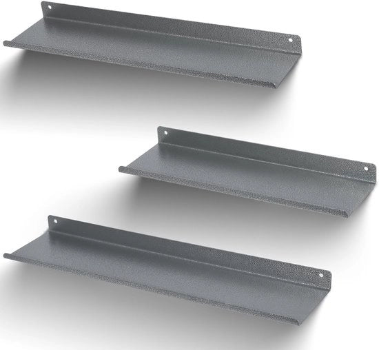 Pannelli per parete 3-pack, pannello per parete metallico, pannello per bagno 30/35/40 cm, pannello per parete flottante con supporto a 12 kg, pannelli da esposizione per soggiorno, cucina, camera da letto, ufficio