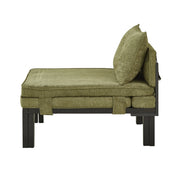 Divano letto 1 posto in velluto verde con USB Type-C， salvaspazio 176x82，5 cm