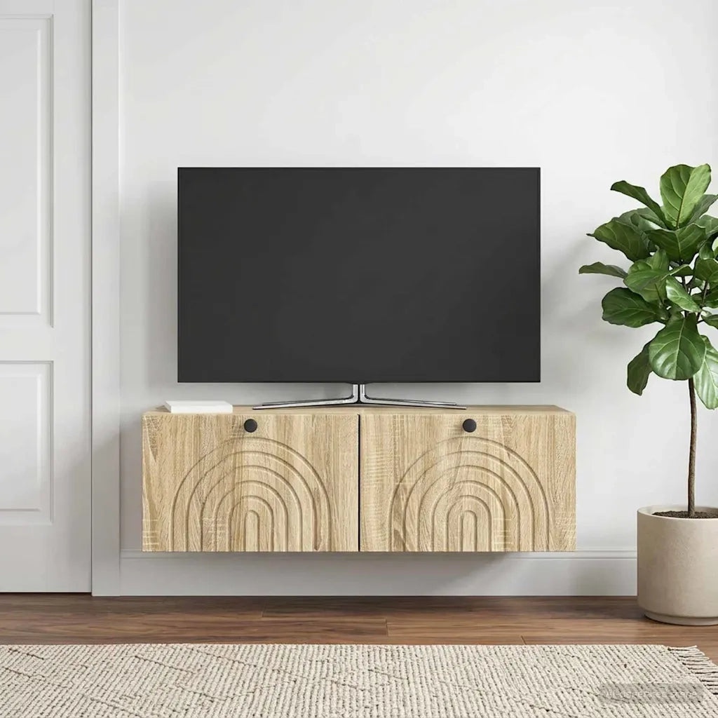 Mobile Porta TV da Muro Rovere Sonoma 98 x 31 x 30 cm 898217