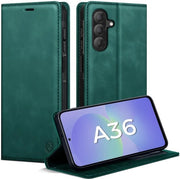 Portafoglio in pelle per Samsung Galaxy A36 - Caso a 360° con chiusura magnetica - Design a mano con pelle PU morbida - Portamonete integrato