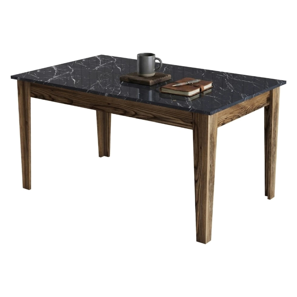 Viverone, Tavolo Fisso 6 Posti, 145x88x75h cm Marrone Noce