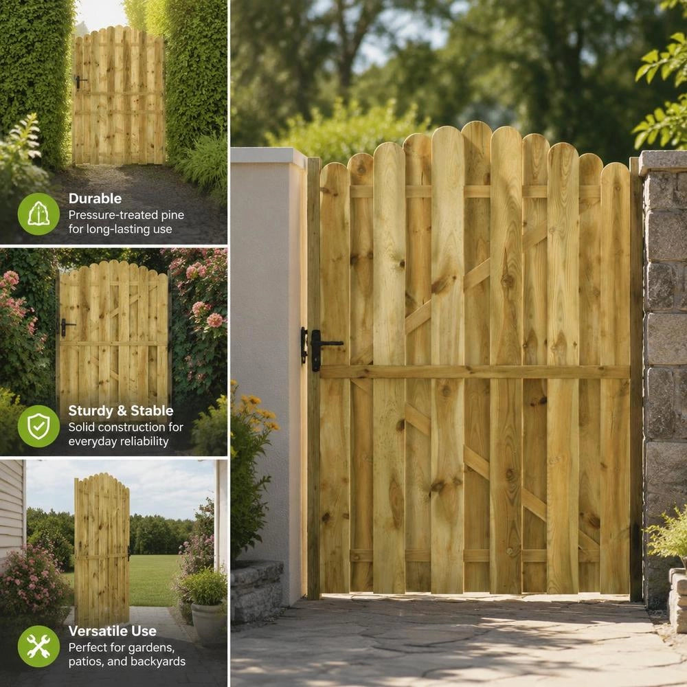 Garden Gate Made Of Impregnated Pine Wood, 100x150 Cm