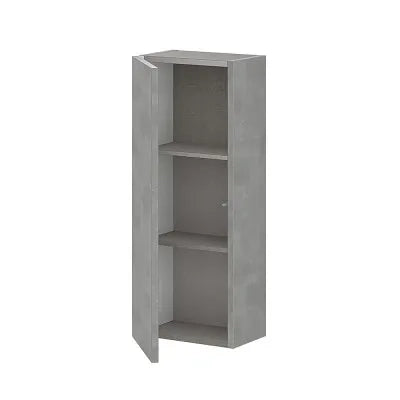 Colonna bagno sospesa H 75 cm grigio cemento con tre ripiani Master