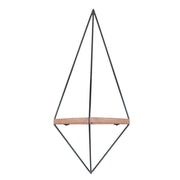 WR039" mensola geometrica da parete in legno - 23 x 15 x 60 cm - Marrone