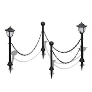 Set Recinzione a Catena con 2 Lampioncini a LED e 2 Paletti CFW6587182